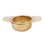 Teekannen-Teefilter aus 304 Edelstahl mit dekorativem Rand, Gold, Silver