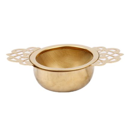 Teekannen-Teefilter aus 304 Edelstahl mit dekorativem Rand, Gold, Silver
