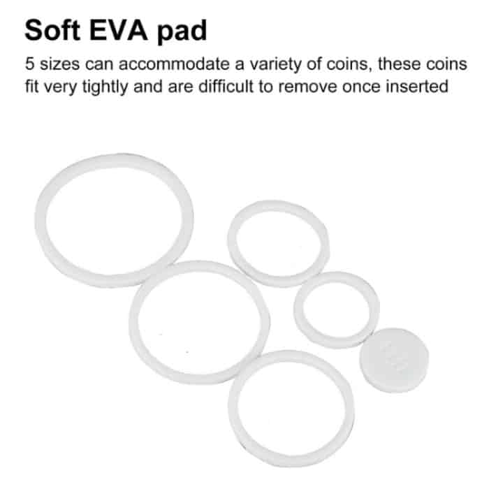 100 Stück 46 mm verstellbare Gedenkmünzen-Sammelbox mit Innenkissen – Bild 4