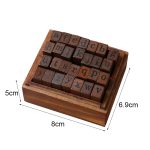 E13 28 Teile/satz Vintage Holz Alphabet und Zahlen Tagebuch Handbuch DIY Stempel, Regular Capital, Regular Lowercase, Cursive Capital, Cursive Lowercase, Digital Weather – Bild 3