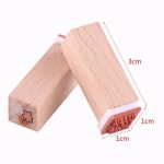 2 Sets D25 12 Teile/satz Holz Cartoon Handbuch Dekoration Stempel – Bild 3