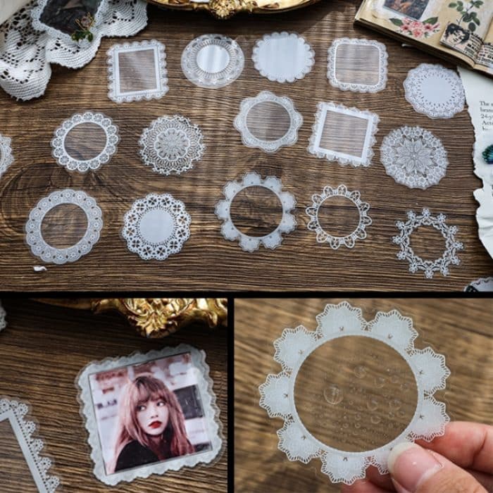 10 Sets Sonne, Mond, Sterne, Vintage-Spitze, Kinder-Handbuchmaterial – Bild 3