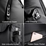 BANGE BG-2575 Anti-Diebstahl-wasserdichter Laptop-Rucksack 15,6 Zoll täglicher Arbeits-Business-Rucksack, BG-2575 Black, BG-2575  Grey – Bild 6