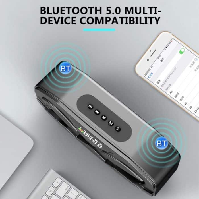 M5 Tragbarer 6D-Surround-Sound-Bluetooth-Lautsprecher mit digitalem Display – Bild 5