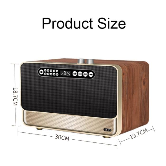W1 Holz-HIFI-Soundeffekt-Desktop-Wireless-Bluetooth-Lautsprecher – Bild 3