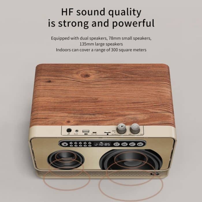 W1 Holz-HIFI-Soundeffekt-Desktop-Wireless-Bluetooth-Lautsprecher – Bild 5