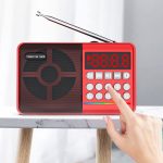 TEMEIYIN LED Digital Display Karte Bluetooth Radio Lautsprecher Morgenübung Tragbarer Player, Red, Red with Light – Bild 6