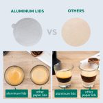 iCafilas Einweg-Kaffeekapsel, Aluminiumfolie, selbstklebende Verschlussfolie, 120 PCS / Bag Aluminum Foil – Bild 4