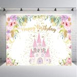 1,5 m x 1 m Cartoon Schloss Fotografie Hintergrund Tuch Geburtstag Party Szene Dekoration