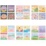 H034 10 Stück abreißbare Notizblöcke, Nachrichten, Notizen, Handbuch, dekorative Aufkleber, 10 sets Moon Series Random, 10 sets Sunny Series Random, 10 sets Peaks And Mountains Series Random, 10 sets Misty Cloud Peak Series Random... – Bild 2