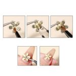 20 Stück drehbares Metalllager für DIY-Kristallschmuck, Nagelkunstdekorationen, 3.7x3.5x2.2mm, 4x5x2.5mm – Bild 3