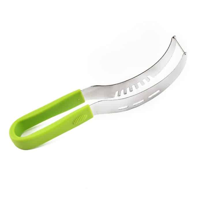 YG-WS03 Edelstahl-Wassermelonen-Clip, leicht zugänglich, integrierter Kunststoffgriff, Cantaloupe-Schnitt-Obstschneidegerät, Watermelon Clip – Bild 2