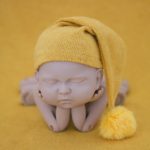 Neugeborenen-Fotografie-Kleidung, Baby-Fotografie, Fellknäuel, gestrickte Mütze mit langem Schwanz, Hat(Yellow), Hat(Blue), Hat(White), Hat(Light Purple), Hat(Grey), Hat(Coffee), Hat(Green), Hat(Taro Color), Hat(Light Green), Hat(Camel), Hat(Pink)...