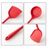 2 Stück antihaftbeschichtetes, hochtemperaturbeständiges Silikon-Kochgeschirr, Stil:, Spatula, Soup Spoon, Leak Spoon, Spaghetti Claw, Rice Spoon, Leak Shovel, Scrape, Brush, Food Clip – Bild 3