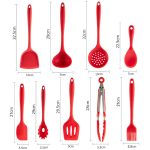 2 Stück antihaftbeschichtetes, hochtemperaturbeständiges Silikon-Kochgeschirr, Stil:, Spatula, Soup Spoon, Leak Spoon, Spaghetti Claw, Rice Spoon, Leak Shovel, Scrape, Brush, Food Clip – Bild 4