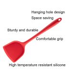 2 Stück antihaftbeschichtetes, hochtemperaturbeständiges Silikon-Kochgeschirr, Stil:, Spatula, Soup Spoon, Leak Spoon, Spaghetti Claw, Rice Spoon, Leak Shovel, Scrape, Brush, Food Clip – Bild 5