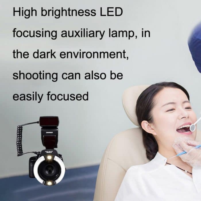 Für Canon TTL Oral Insect Insect Teeth Ringlicht YONGNUO YN-14EX II Macro Ring Flash Speedlite – Bild 5