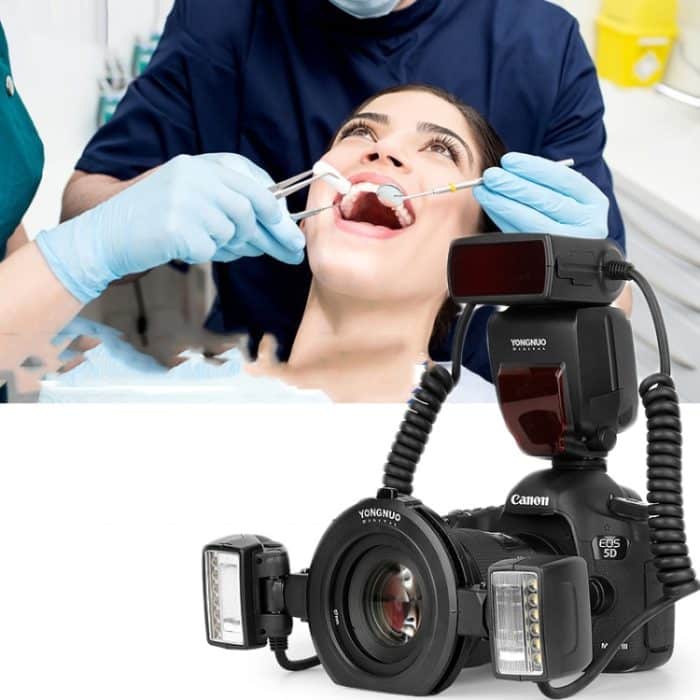 Für Canon TTL Oral Insect Insect Teeth Ring Light YONGNUO YN24EX Macro Ring Flash Speedlite, YN24EX – Bild 1