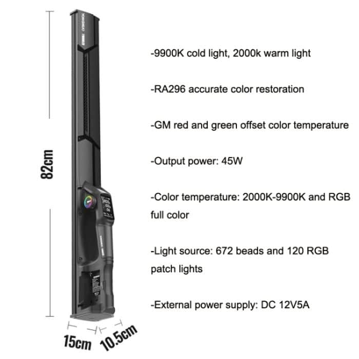 Bunte Stablichthand hält LED-Fotografie-Fili-Lichter, YONGNUO YN660 RGB Standard Version, YONGNUO YN660 RGB Standard Version+Remote Control, YONGNUO YN660 RGB Standard Version+Power Adapter... – Bild 2