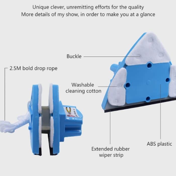 Einstellbare magnetische Fensterreiniger-Doppelseiten-Glaswischerbürste, 4-30mm Glass Cleaner – Bild 5