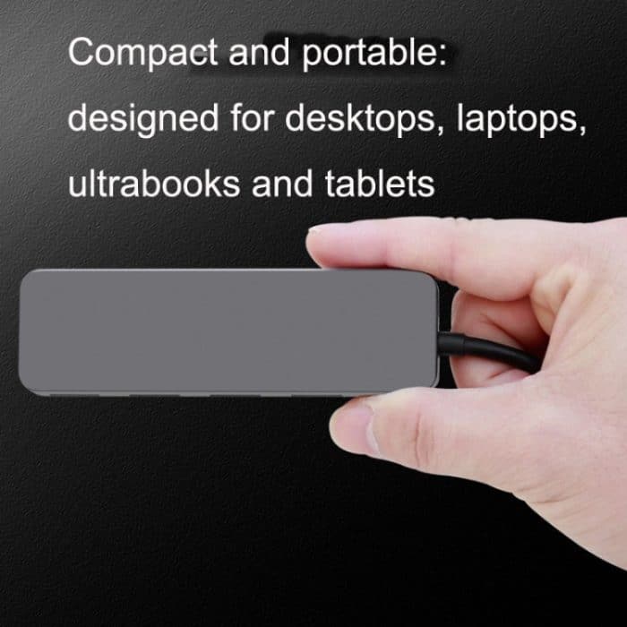 HS0059 Unabhängiger Switch USB 3.0 4 Ports Verlängerung Typ-C / USB-C HUB aus Aluminiumlegierung, Kabellänge:, 30cm, 120cm – Bild 5