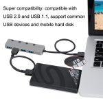 HS0059 Unabhängiger Switch USB 3.0 4 Ports Verlängerung Typ-C / USB-C HUB aus Aluminiumlegierung, Kabellänge:, 30cm, 120cm – Bild 6