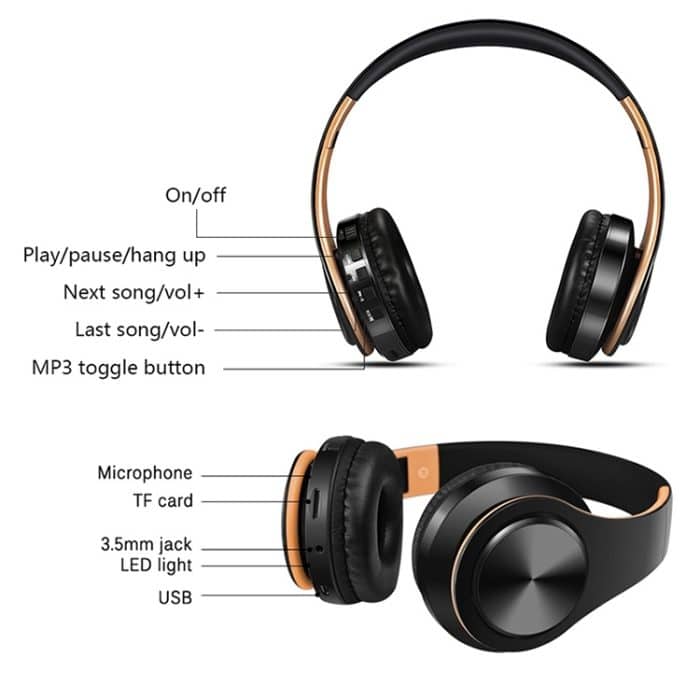 LPT660 Bluetooth Wireless Headset HIFI Stereo Sportkopfhörer, LPT660 (Black+Green), LPT660 (Black Orange), LPT660 (Black Pink), LPT660 (Black Gold), LPT660 (Black Rose Gold), LPT660 (White Red), LPT660 (White Blue), LPT660 (White Green)... – Bild 3