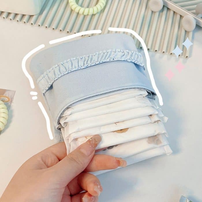 BD0443 2 Stück Sanitär-Aufbewahrungsbeutel mit Cartoon-Muster und großem Fassungsvermögen, BD0443 (Flower Rabbit), BD0443 (Pink Tulip), BD0443 (White Rose), BD0443 (Sunflower), BD0443 (Beige Flower), BD0443 (Green Flower), BD0443 (Red Flower)... – Bild 5