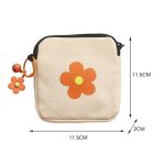 Damenbinden-Aufbewahrungstasche, große Kapazität, kleine Tasche, Segeltuch, einfache kurze Geldbörse, Pink, Orange, Light Purple, Sky Blue – Bild 3