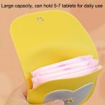 2 Stück tragbare Aufbewahrungstasche für Damenbinden aus PU mit großer Kapazität, White+Blue, White+Skin, Yellow+Gray, Gray+Yellow, Blue+White, Skin+White – Bild 4