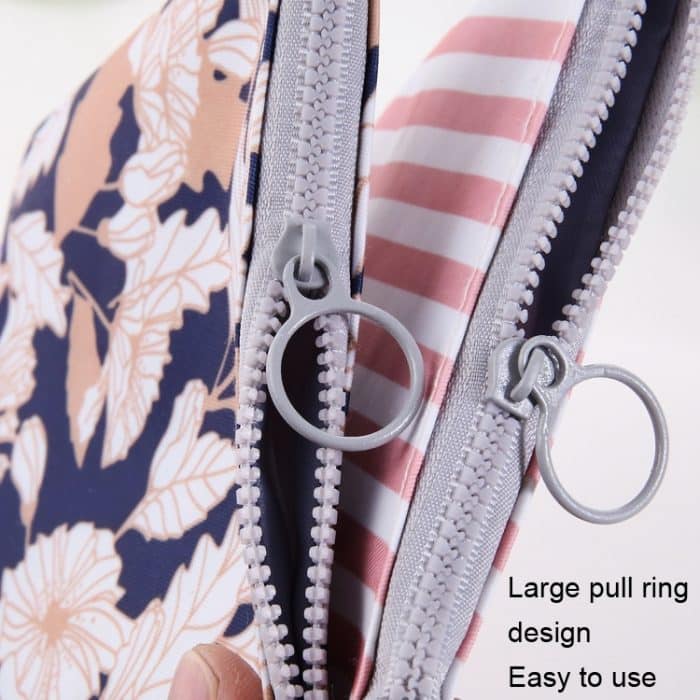 SN-031 2 Stück wasserdichte Aufbewahrungstasche für Damenbinden mit Reißverschluss, Münzkartentasche, SN-031 Cactus, SN-031 Flamingo, SN-031 Stripe, SN-031 Flower – Bild 3