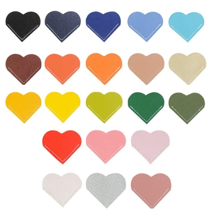 10 Stück Mini Business Student Library Tragbare herzförmige Lesezeichen aus PU-Leder – Bild 2