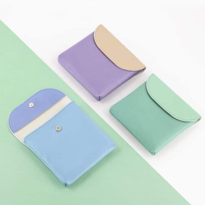 D9900 Einfache Lippenstifttasche PU-Leder-Hygieneaufbewahrungstaschen, D9900 (Green), D9900 (Blue), D9900 (Purple) – Bild 2