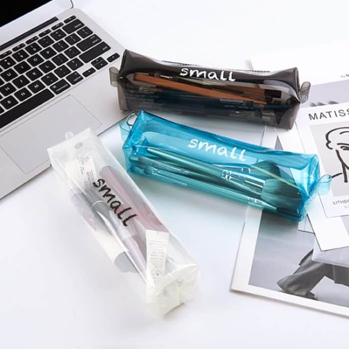 H6465-1 TPU wasserdichte transparente Studenten-Bleistifttasche, H6465-1 (White), H6465-1 (Black), H6465-1 (Blue) – Bild 6