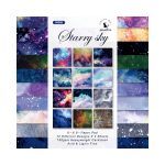 6 Zoll 24 Blatt Scrapbooking-Hintergrundpapier, Kunst, handgefertigtes Kunsthandwerk, Watercolor Starry Sky – Bild 2