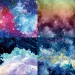 6 Zoll 24 Blatt Scrapbooking-Hintergrundpapier, Kunst, handgefertigtes Kunsthandwerk, Watercolor Starry Sky – Bild 5
