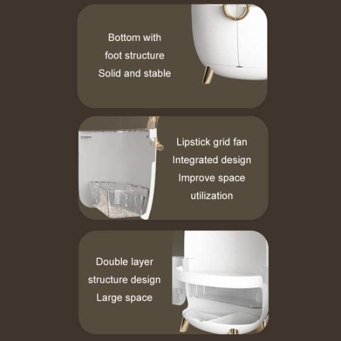 Kosmetische Desktop staubdichte Aufbewahrungsbox Hautpflegeproduktregal – Bild 5