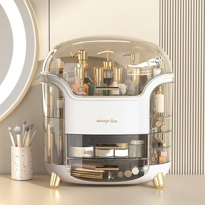 TBD0603213801A.jpg Desktop-Schminktisch, kosmetische, staubdichte Aufbewahrungsbox – Bild 1