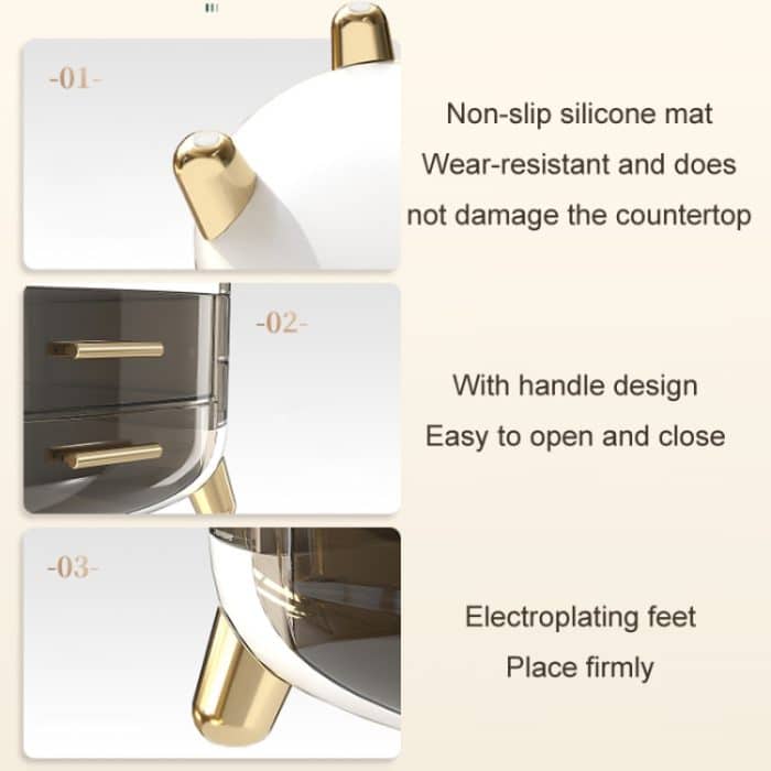 Desktop-Schminktisch, kosmetische, staubdichte Aufbewahrungsbox – Bild 3