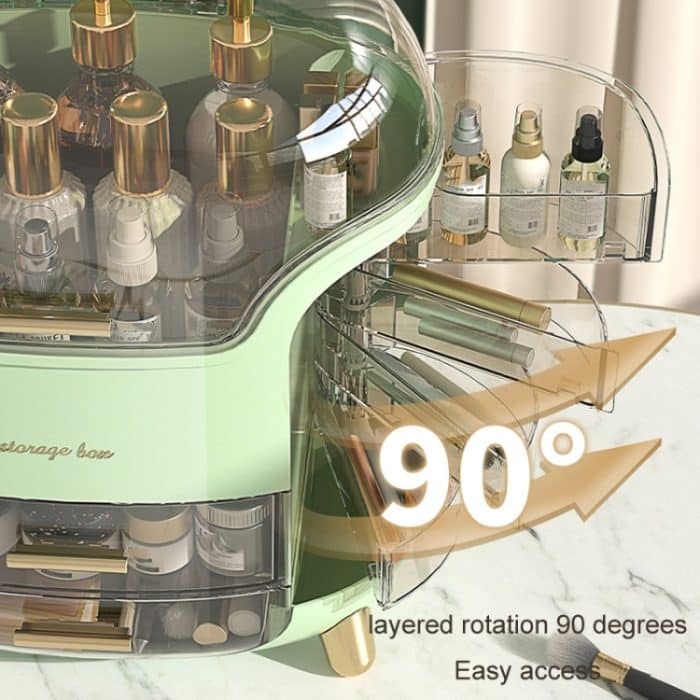 Desktop-Schminktisch, kosmetische, staubdichte Aufbewahrungsbox – Bild 4