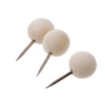 2 Sets Holzscheit-Reißzwecken-Set, Haftnotizen, feste Reißzwecken, Square Box, 5 Grid Box – Bild 3