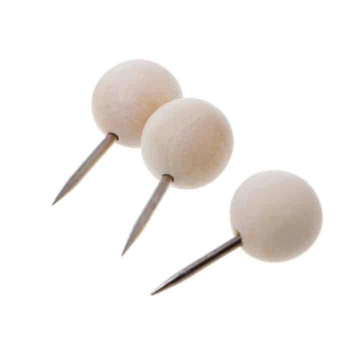 2 Sets Holzscheit-Reißzwecken-Set, Haftnotizen, feste Reißzwecken, Square Box, 5 Grid Box – Bild 3