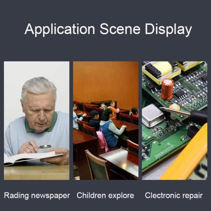 3 Stück ältere Lese-Hand-Bifokallupe HD-Lupe, 3pcs(50mm), 3pcs(60mm), 3pcs(75mm), 3pcs(90mm) – Bild 5