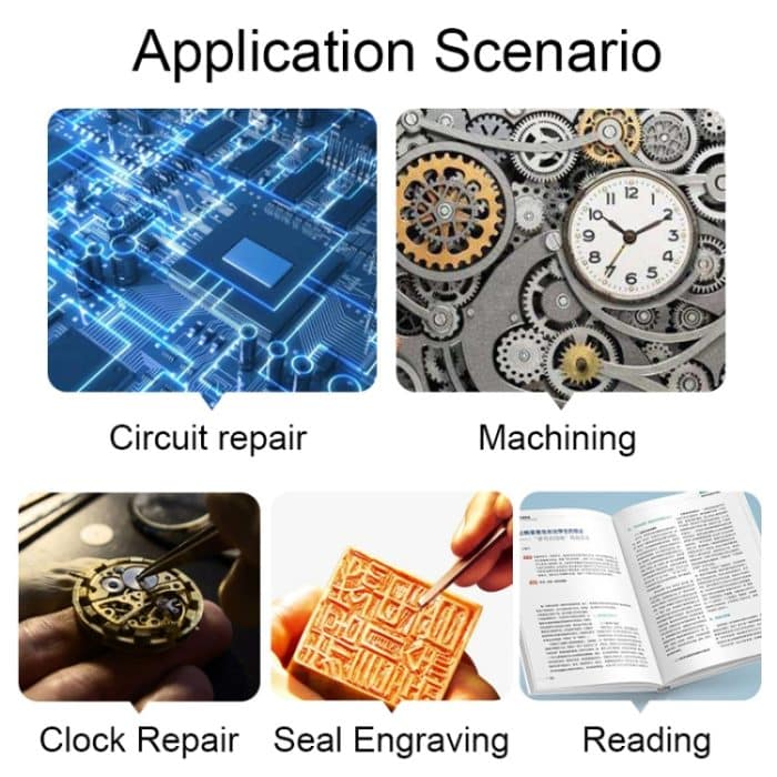 81007-B 1,5-fach/2-fach/2,5-fach/3,5-fach optische Linse Reparaturlupe für auf dem Kopf montierte Uhren – Bild 6