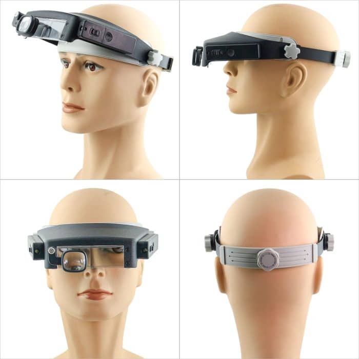 81007-P LED-Licht Kopfmontiertes elektronisches Reparaturwerkzeug Lupe – Bild 5