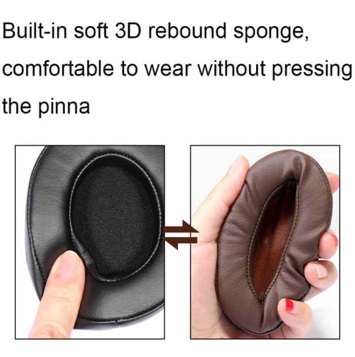 Für Edifier W855BT 1 Paar Headset. Weiche und atmungsaktive Schwammabdeckung, Black Protein, Brown Protein, Black Lambskin, Brown Lambskin, Black, Brown, Black Ice Silk, Black Net – Bild 3
