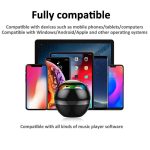GS009 Bluetooth 4.2 runder Kugel-Kleinlautsprecher mit buntem Licht, unterstützt TF-Karte/FM – Bild 5