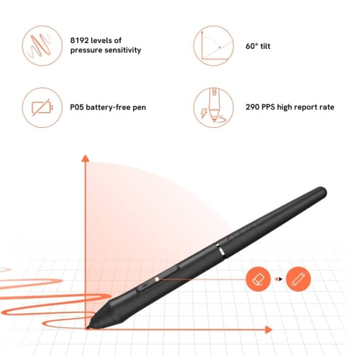 VEIKK VO1060 Digitales Zeichenbrett Handschrifttafel mit passivem drahtlosem Stift – Bild 5