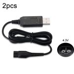 2 Stück A00390 4,3 V USB-Ladekabel für Philips Rasierer RQ310 S510 YQ300 S100