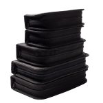 Reißverschluss-Aufbewahrungspaket, tragbare Multifunktions-Werkzeug-Aufbewahrungstasche, Stil:, A Canvas, B Leather+Canvas, C Leather, D Canvas, E Leather+Canvas, F Leather+Canvas – Bild 2